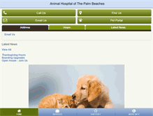 Tablet Screenshot of animalhospitalofthepalmbeaches.com
